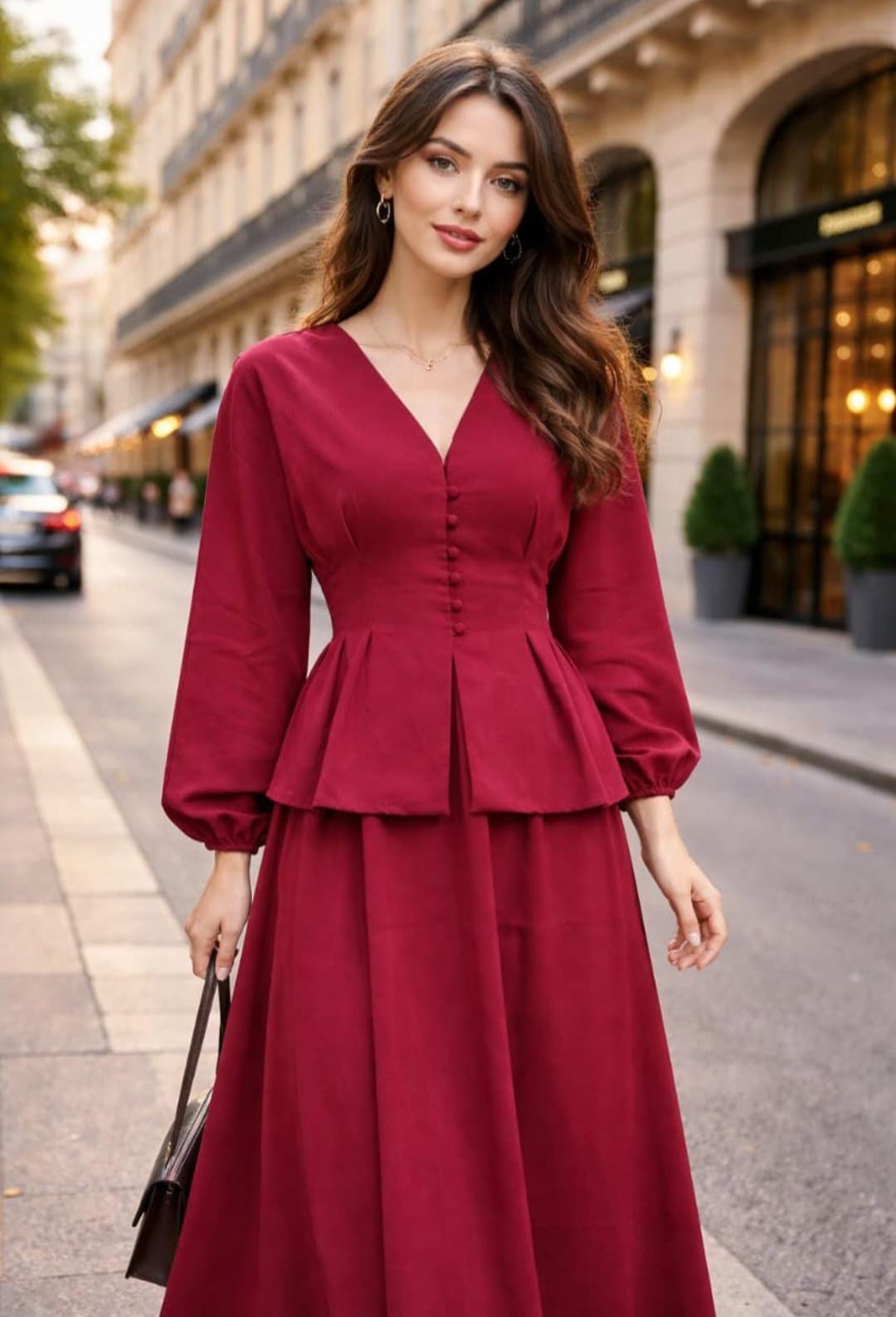 ENSEMBLE JUPE-CHEMISE CLASSE